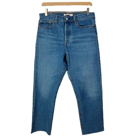 Levi's Wedgie Straight Medium Wash Jeans Women's Size 29 - Picture 2 of 8